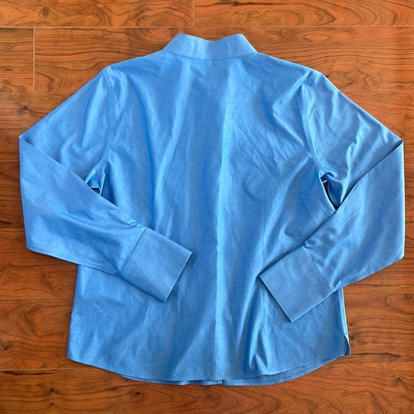 Orvis Blue Long Sleeve Button Front Shirt Top - Picture 7 of 7